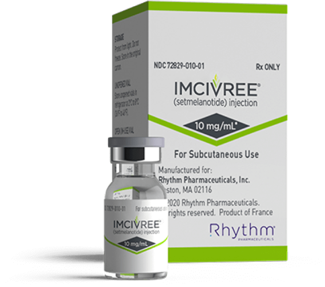 Glass vial and packaging for IMCIVREE® (setmelanotide)